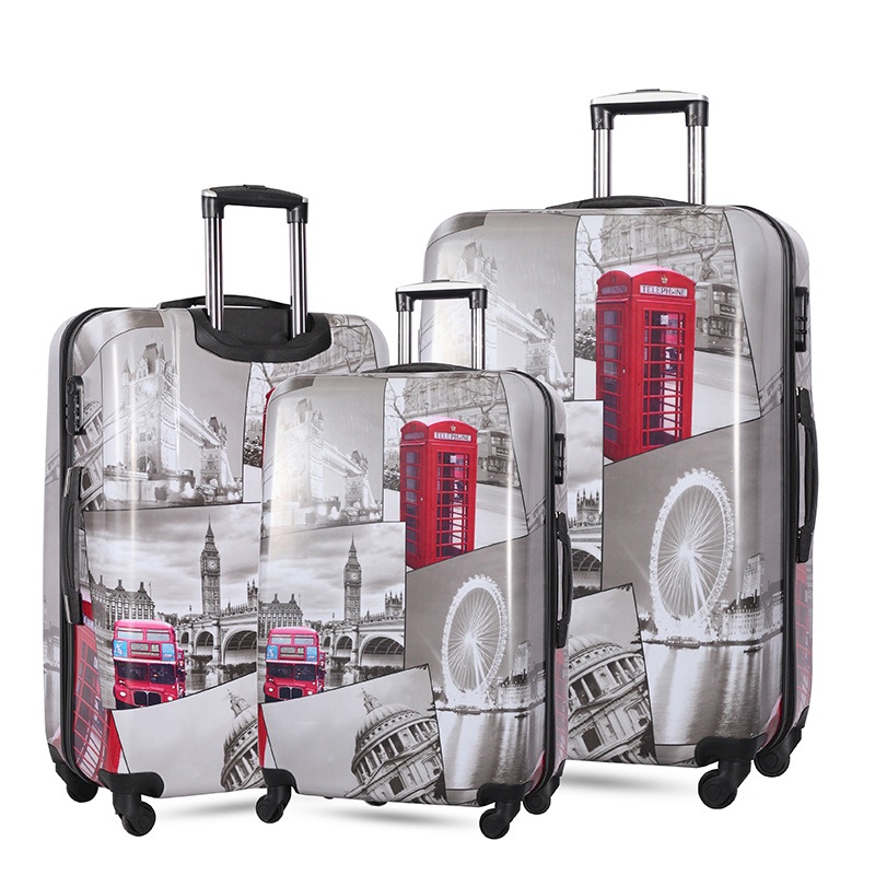 Customized London City Printed Hardshell 4 Wheel Suitcase to Print – Printed Trolley Luggage and Print Travel Luggage price