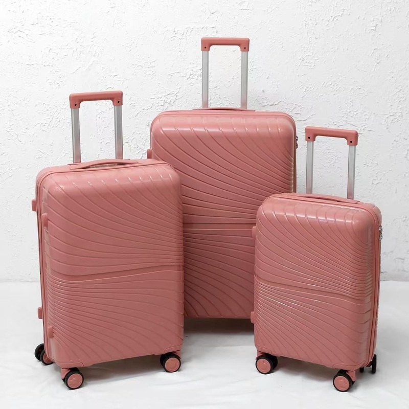 Hot Sale Custom Zipper PP Luggage Set Unisex 3-Piece Travel Spinner Suitcase – Waterproof Travel Trolley 3 Piece Luggage Set and Valise De Voyage Travel PP Luggage Set price