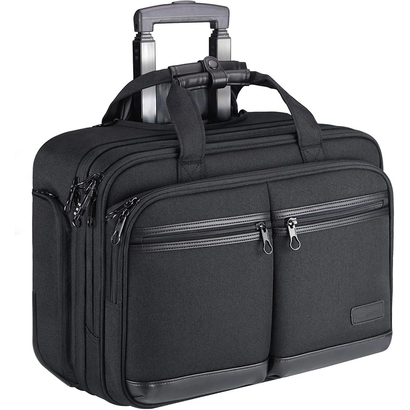 Rolling Laptop Bag Fits up to 17.3 Inch Laptop Waterproof Overnight Trolley Luggage Business Bag – Trolley Backpack and Bolso price