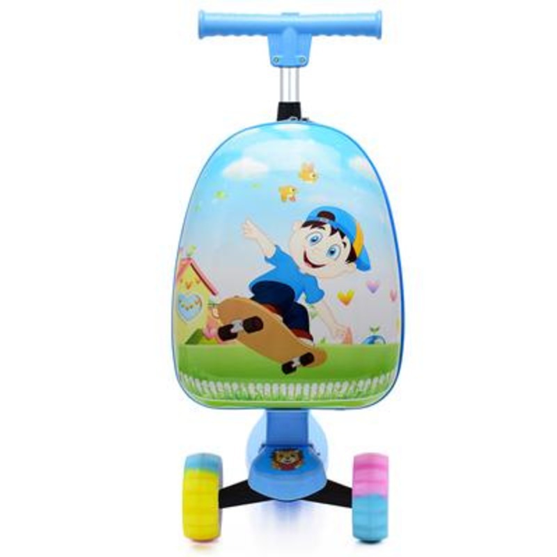 Waterproof PC Children Skating Wheeled Suitcase New Cartoon Design Kids Trolley on Sale – Kids Scooter and Kids Scooter Trolley price