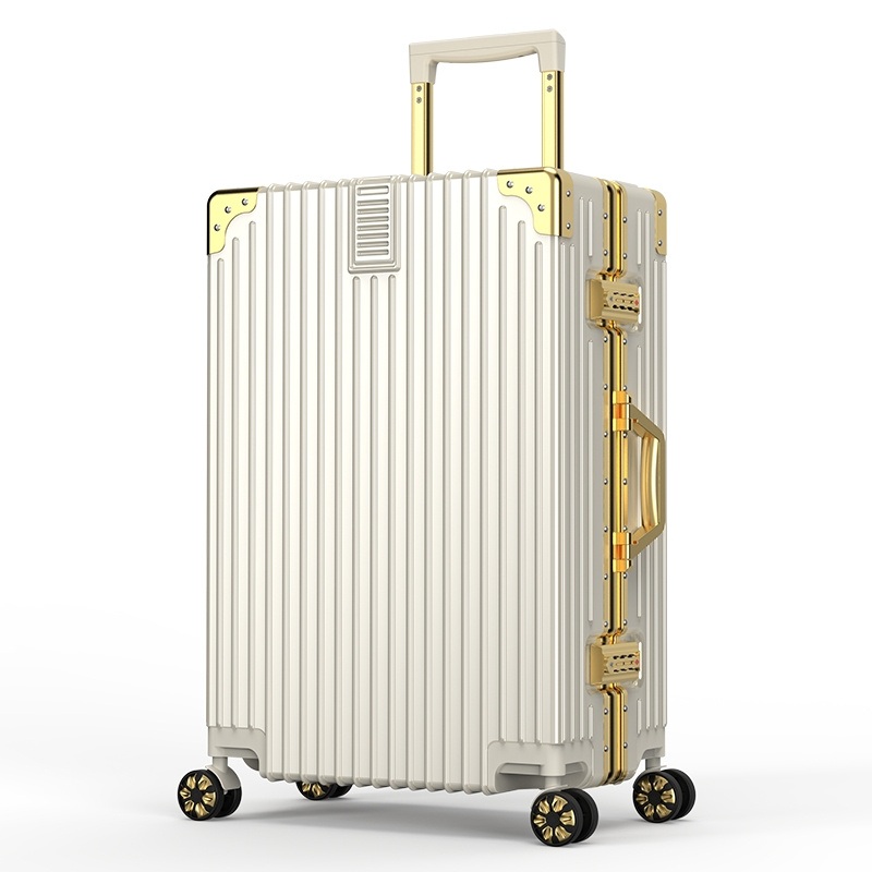 20 Inch Carry on PC Alloy Aluminium Frame Luggage USB Charger Suitcase – Aluminum Frame Travel Luggage and Durable Tsa Lock Suitcase price
