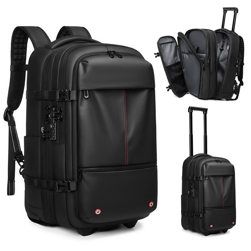 2025 Edition Waterproof Trolley Backpack with Multi-Pocket, USB Charging & Anti-Theft Compression – Waterproof Backpack and Vacuum Compression Backpack price