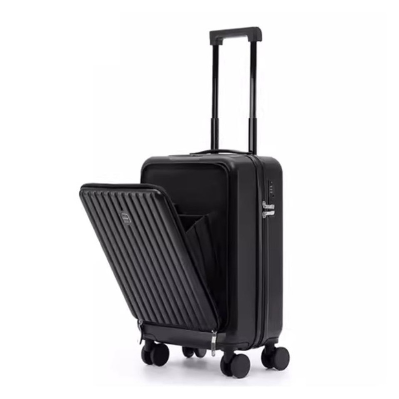 Black Boarding Suitcase Luggage 20 Inch Front Opening Travel Case Mens and Womens Business Trolley Case – Luggage and Travel Luggage price