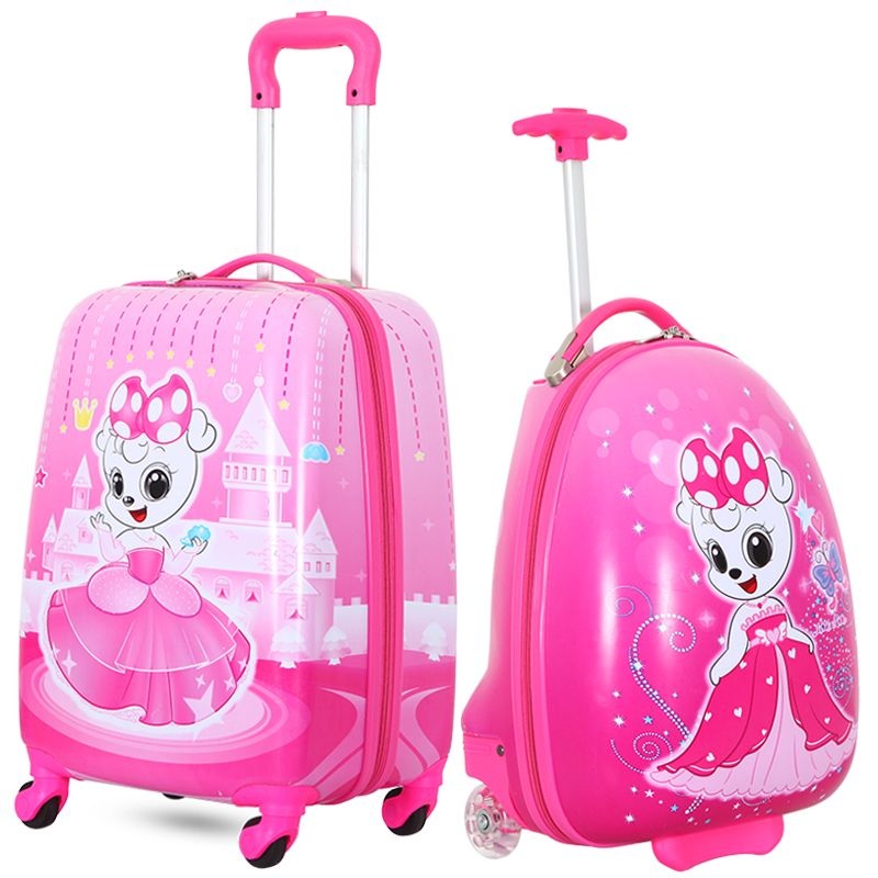 Custom Cartoon ABS PC Hard Side School Travel Children Girls Printed Luggage Kids Trolley Bags – Kids Luggage and Kids Trolley Bags price