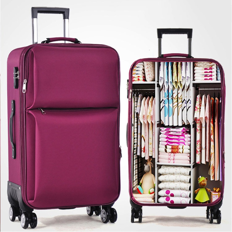 Factory Wholesales Multi Directional Wheels 360 Degrees with Firm Alloy Trolley Bag Expand Spinner Oxford Luggage – Oxford Trolley Luggage and Trolley Bag price