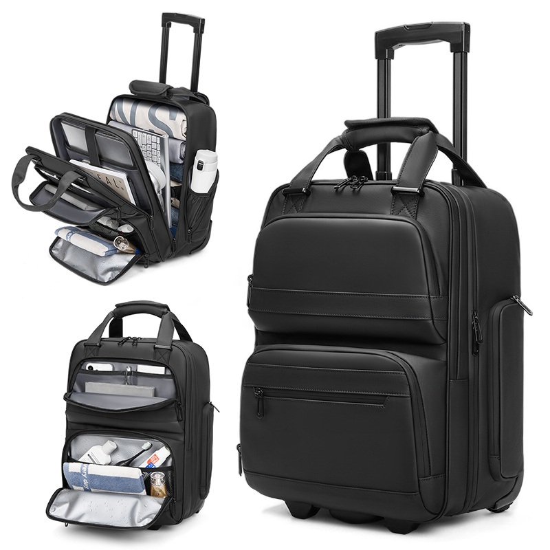 Large Capacity 20 Inch USB Men Waterproof Traveling Business Trolley Backpacks with Big Mute Wheels – Trolley Backpack Bags and Hand Luggage Wheel Backapck price