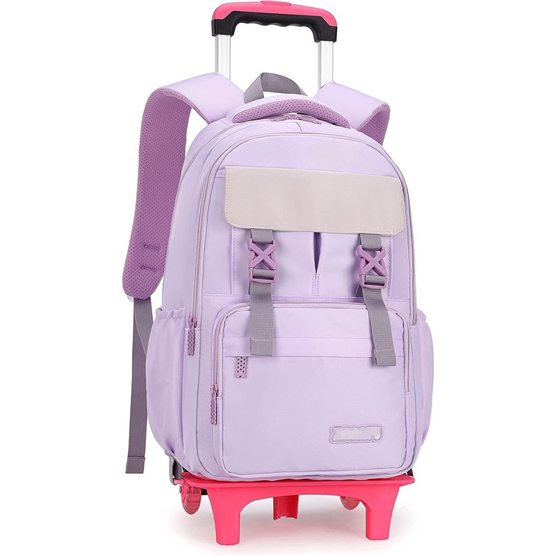 Large Waterproof Kids Wheeled Trolley Bags School Bags Bookbags Multi-Function Rolling Backpacks for Girls – Large Bag and Wheeled Bookbags price