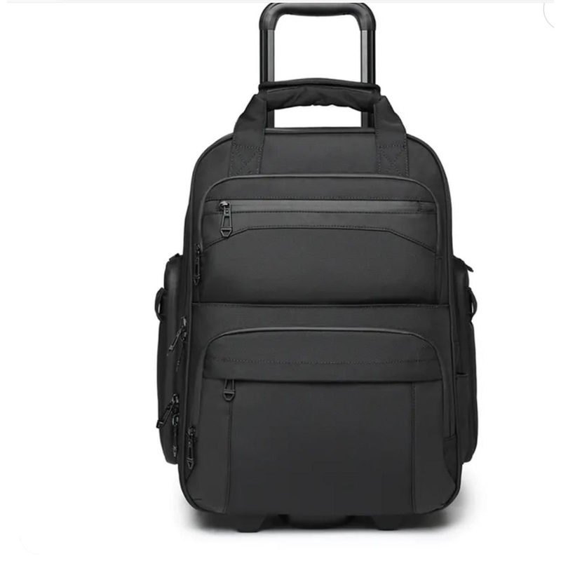 Mens Rolling Luggage Backpack Trolley Bag with Wheels Carry on Hand Luggage Travel Suitcases Business Laptop Bag – Mens Backpack and Rolling Backpack price