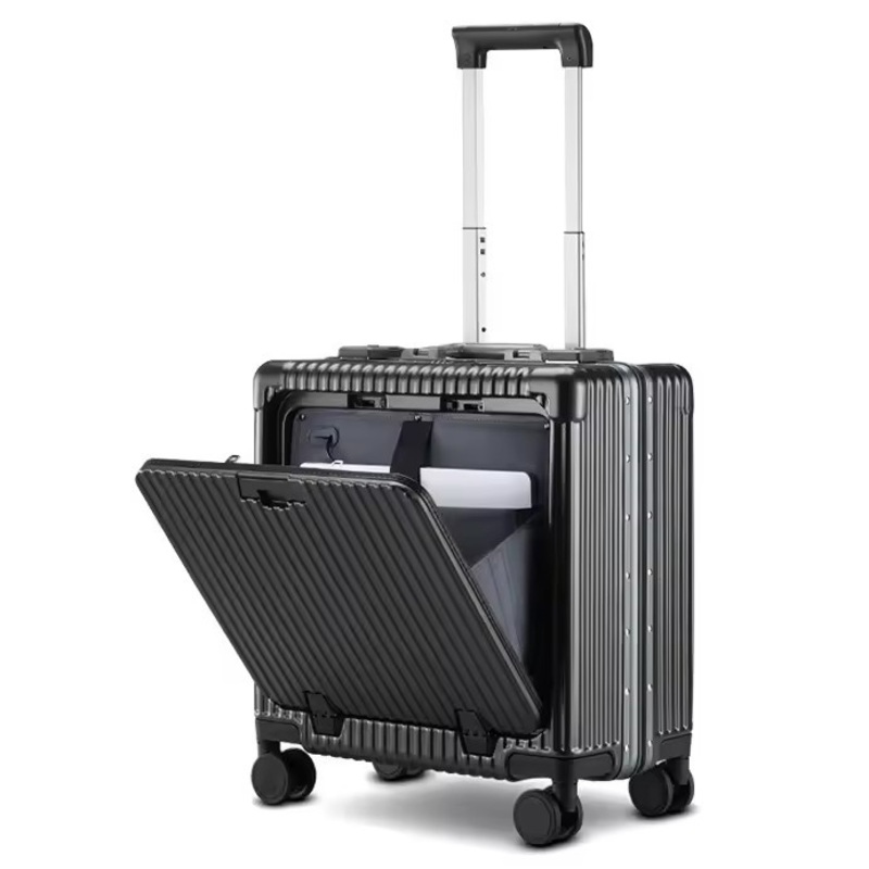 Multifunctional Front Open Luggage Lightweight Travel Bag Maletas Europe Plastic Suitcases PC Suitcase Set Aluminum Carry-Ons – Travel Trolley Bag and Trolley Luggage price