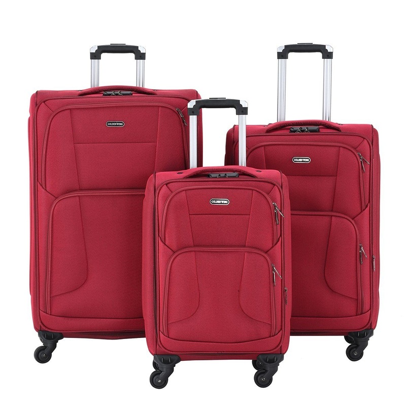 Red Wholesale Trolley Fabric Bags Polyester Duffelcanvas Wheel Pole Pull Handle Nylon Luggages for Women Man Business Outdoor Travelling Bags – Bags and Trolley Bags price