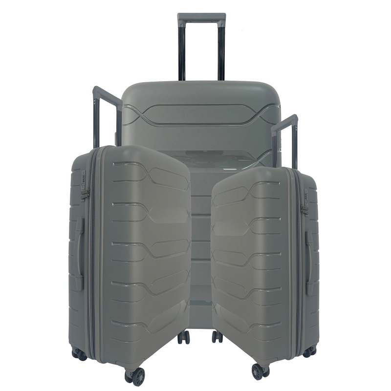 Wholesale Travel Trolley Bag Grey PP Luggage Set Hard Case – Factory Supplier Suitcase and Lightweight Universal Travel Suitcase price
