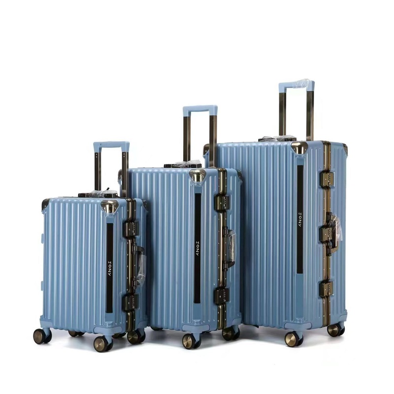 2024 Valijas De Viaje OEM/ODM Wholesale 3PCS Aluminum Frame PC Polycarbonate Suitcase Luggage Set – PC Luggage Set and Luggage Set price