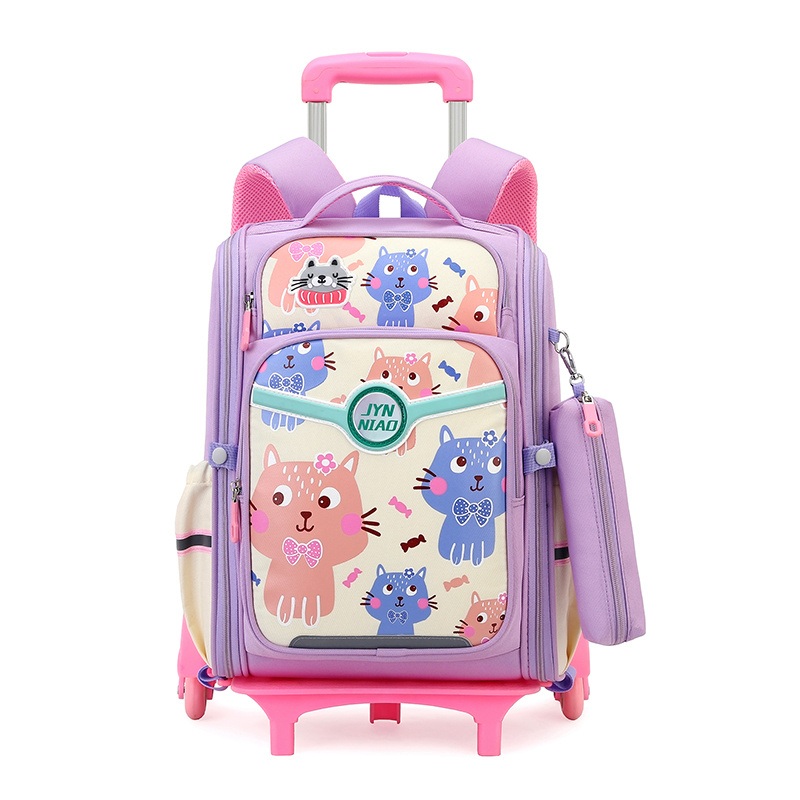 2025 New Waterproof Kid Trolley School Backpack Wheeled for Children Schoolbag Rolling – Rolling Backpack and Trolley Backpack price