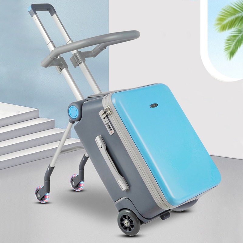 All Pass New Children Cartoon Sit in Luggage Babys Travel Boarding Luggage – Luggage and Suitcase price