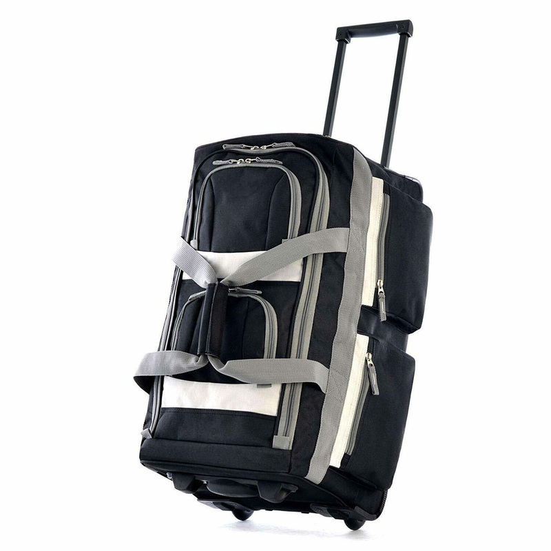 Duffel Bag Rolling Wheeled 8 Pocket Travel Luggage Suitcase Trolley Bag Outdoor – Duffel Bag and Rolling Wheeled Bag price