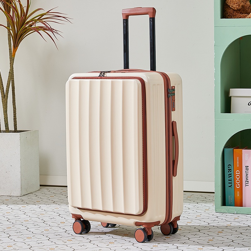 PC ABS Front Open Luggage 14182024 Check-in USB Port Cup Print Logo – Front Open Trolley Luggage and ABS PC Cup Holder price