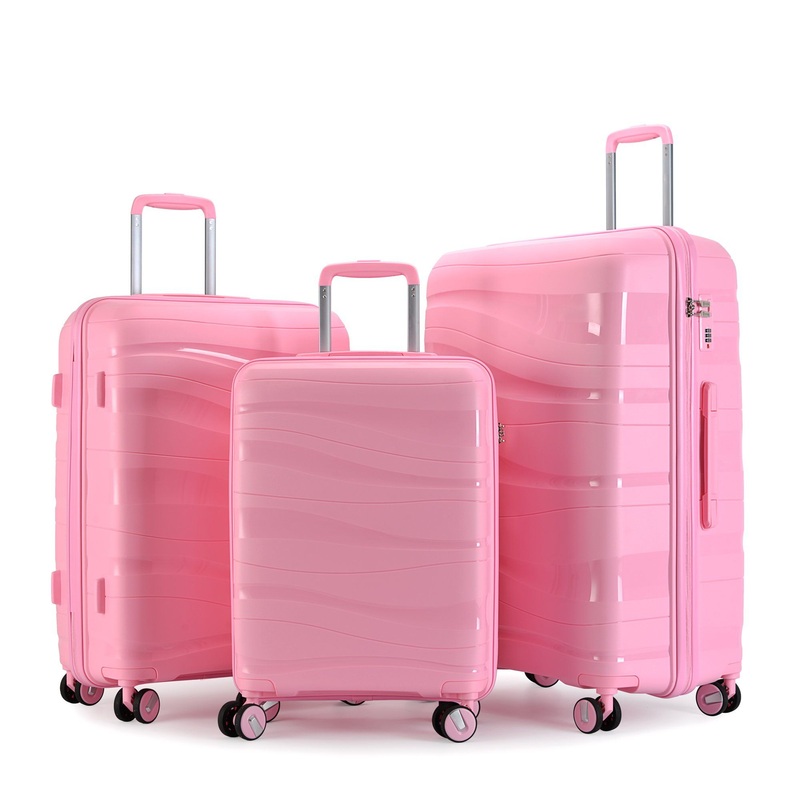 Travel Luggage Bag 3 Pieces Trolley Luggage Suitcase Factory Wholesale PP Unisex Style Spinner Lock Colorful Material Gender – Luggage and 28in Large Luggage Spinner price