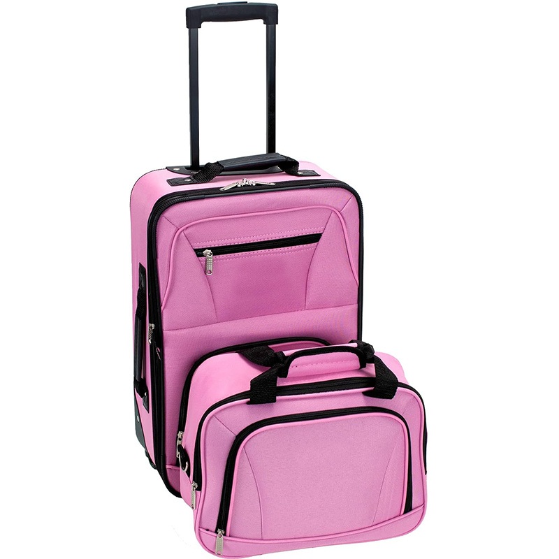 Expandable Pink Travel Luggage Set: Fashionable Softside Luggage Suitcase – Luggage and Travel Bag price