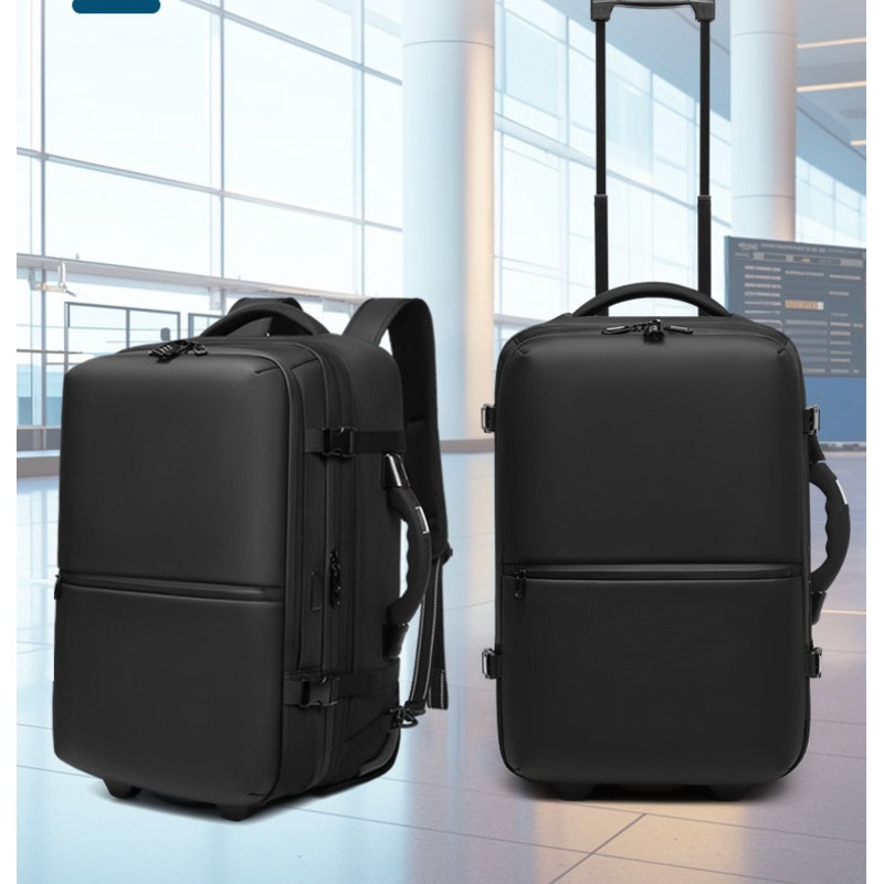 Male Men Trolley Vacuum Compression Business Travel Laptop Computer Daily Commuter Luggage Bag Pack Backpack with Wheels – Backpack Luggage and Vacuum Compression Backpack price