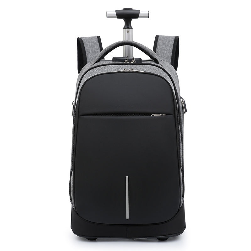 Oversized Wheels Password Lock Travel Rolling Trolley Backpack – Trolley Backpack and Rolling Backpack price