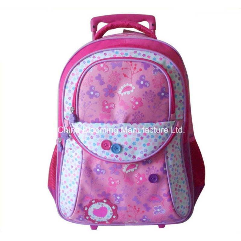 Wholesale Girl Lovely Wheeled Trolley Back to School Bag Backpack – Trolley Backpack and School Bag price