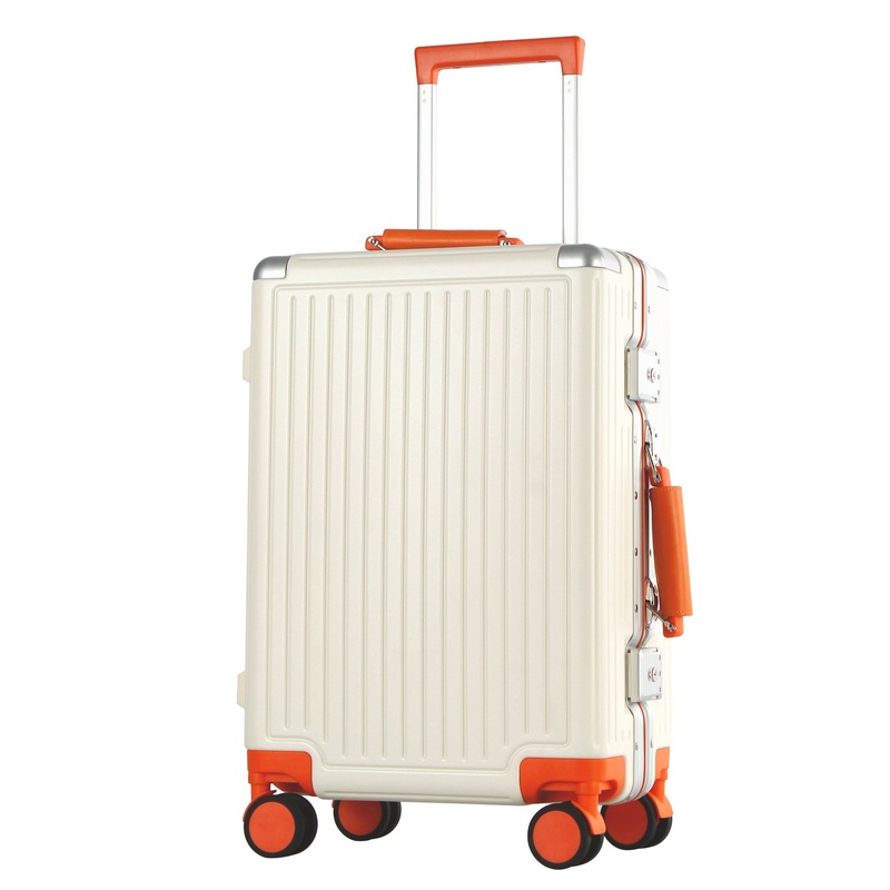 Aluninum Whole Sale PC Suitcase Color Contrast High Quality High Configuration Silence Wheel Leather Handle Double Net Structure – Fashion and ABS price