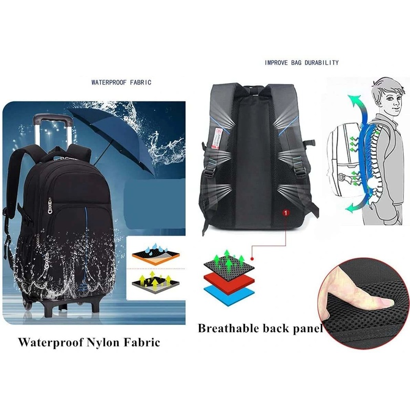 Custom Large Waterproof Trolley Wheeled Rolling Duffle Bag for Outdoor Torlley Travel Bags Luggage OEM ODM China Factory – Trolley Backpack and Bolso price