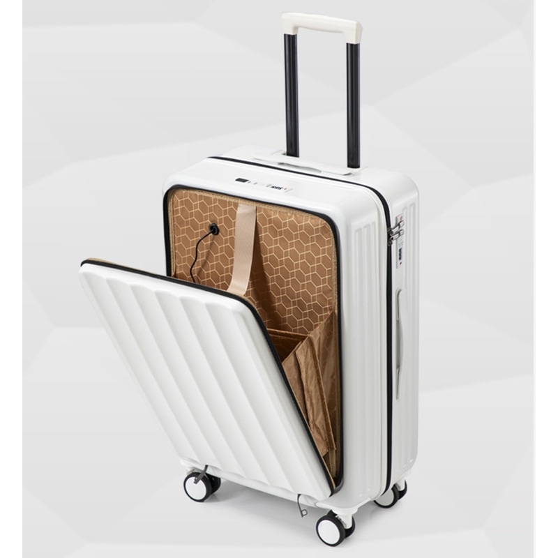 Hardshell Carry on PC Luggage Front Open Luggage with Cup Holder Luxury Suitcases – Front Open Trolley Luggage and ABS PC Cup Holder price