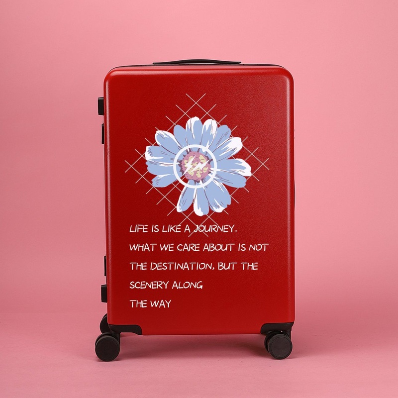 New Style Flower Design Pattern Suitcase High-End Luggage Trolley Case – New Style Trolley Case and Old Flower Design Pattern Case price