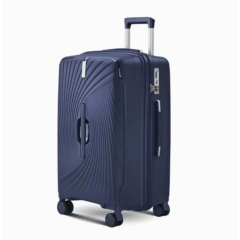 Unisex Luggage Set Large Capacity Scratch-Proof Travel Trolley 100% PP with Spinner Caster – Luxury PP Zipper Travel Suitcase and 2025 Striped Design Luggage Set 3 Pieces price