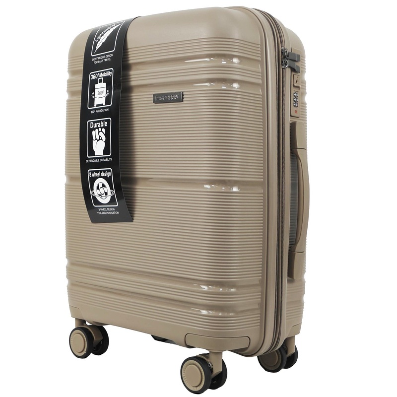 Khaki Durable Trolley Bag PP Travel Cabin Luggage Suitcase – Factory Supplier Suitcase and Lightweight Universal Travel Suitcase price