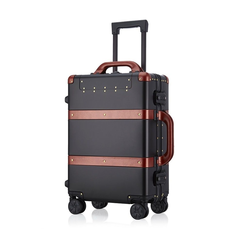 New Material Luxury Titanium Alloy Luggage Hard Suitcase with Tsa Lock Leather Strip Decoration – Wholesale Travel Luggage and Luggage price