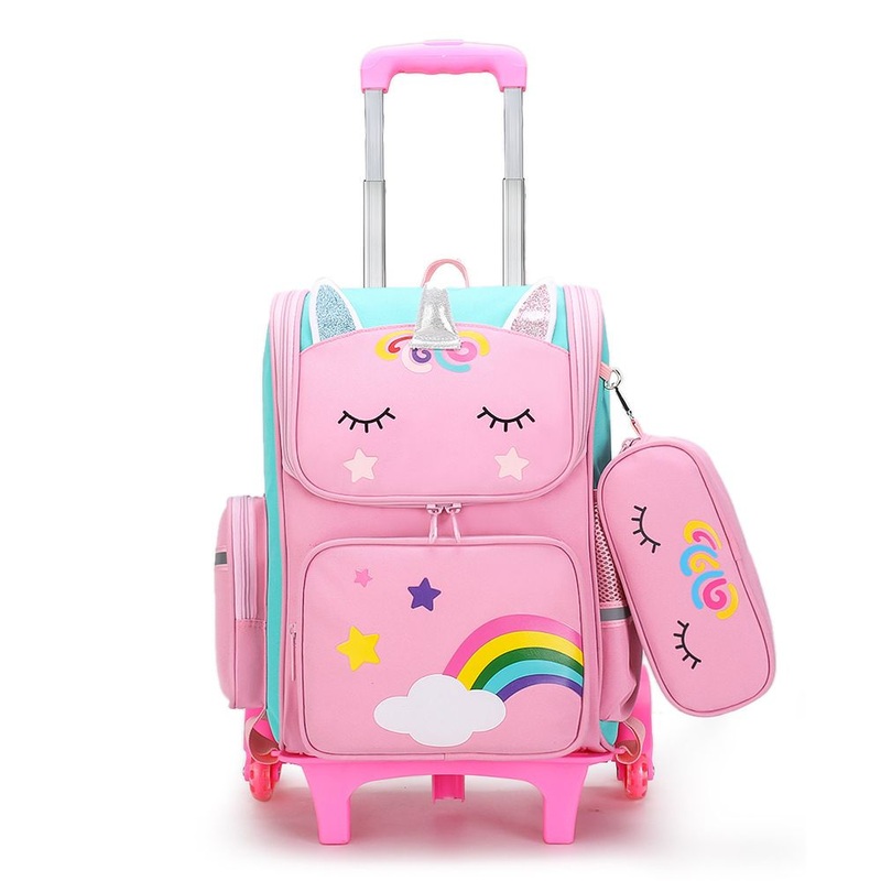 New Primary School Student Pull Rod School Luggage Girl Large Capacity Dual Purpose Pull Rod School Bag – Luggage and Luggage Set price